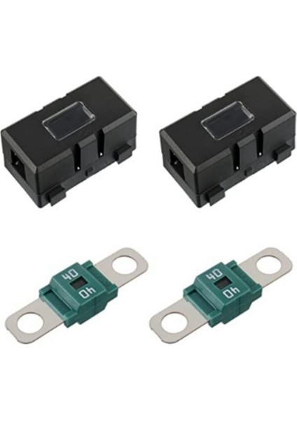 2 x Ans-H Araba Sigorta Tutucu ve Midi Sigortalarda 2 x Yüksek Akım Cıvatası 40A Arabalar, Kamyonlar, Araçlar Için Amp 40A (Yurt Dışından)