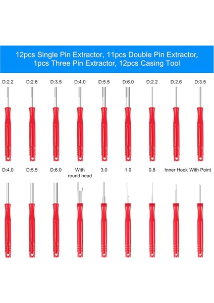 Terminal Sökme Alet Takımı 36 Parça Depinning Aleti Elektrik Konnektörü Pin Sökme Alet Takımı Pin Çıkarma Alet Takımı Kırmızı (Yurt Dışından) fırsatları
