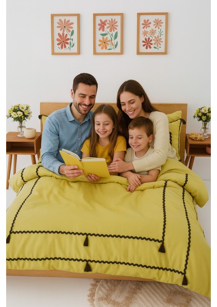 Monte Carlo Özel Tasarım Nevresim Takımı Çift Kişilik Yeşil & Haki