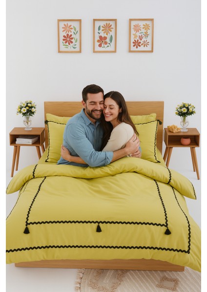 Monte Carlo Özel Tasarım Nevresim Takımı Çift Kişilik Yeşil & Haki fiyatları