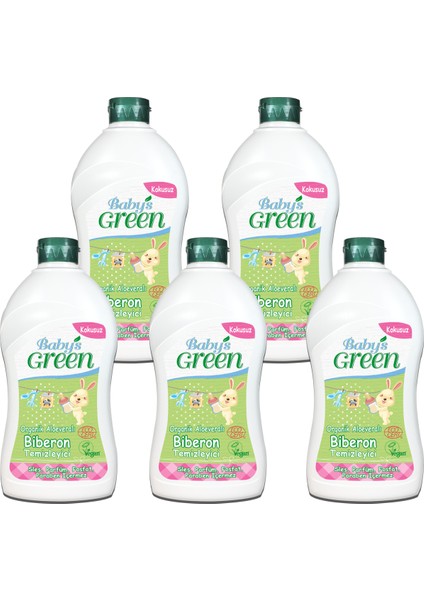 5'li Set Organik Aloeveralı Bebek Biberon Temizleyici- Eco (500 ml x 5 Adet)