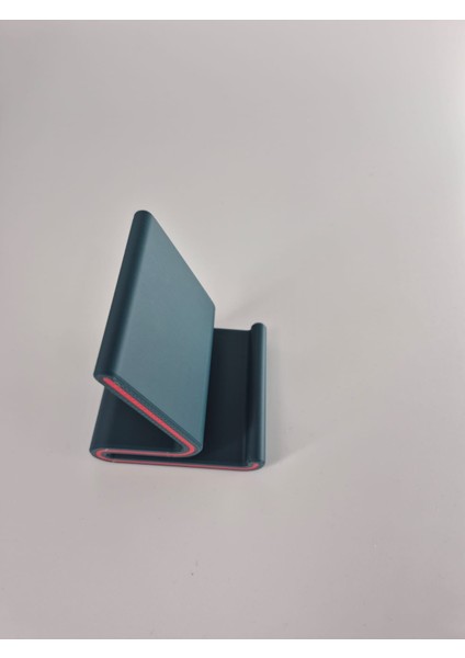 Şık Tasarımlı Telefon Standı, Masaüstü Uyumlu, 3D Baskı, Yeşil