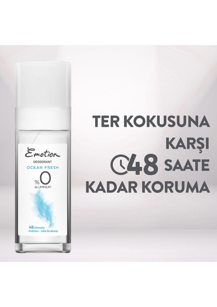 Ocean Fresh Pump Sprey Kadın Deodorant 3X100 ml fırsatları