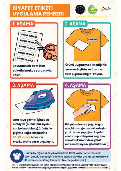 Kıyafet Etiketi - Okul Kıyafet Kumaş Etiketi Kreş Anaokulu Ilkokul Kıyafet Kumaş Etiketi 102 adet fiyatları