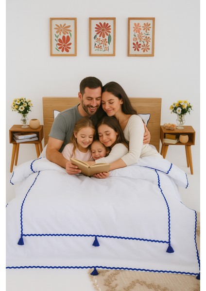 Monte Carlo Özel Tasarım Nevresim Takımı Çift Kişilik Siyah & Beyaz