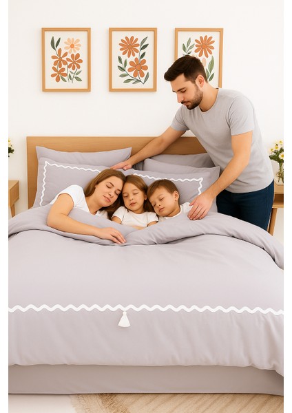 Monaco Özel Tasarım Nevresim Takımı - Çift Kişilik Gri modelleri