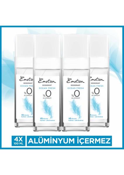 Ocean Fresh Pump Sprey Kadın Deodorant 4X100 ml