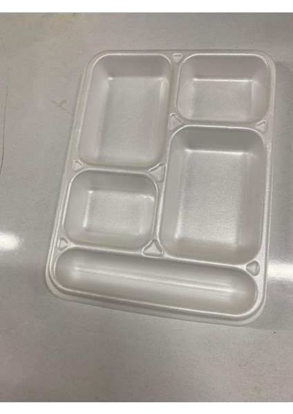 Beş Gözlü Köpük Tabak 100LÜ