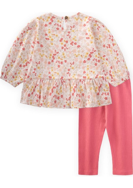 Desenli Uzun Kollu T-Shırt Takım 1-8 Yaş Ekru fiyatları