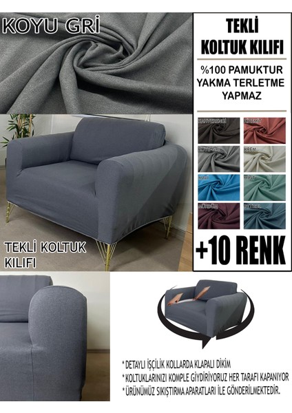 %100 Pamuk Fransız Kumaş Tekli Komple Giydirme Tekli & Berjer , Bohem, Porto, Vb Model Koltuk Kılıfı