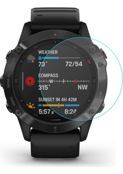 Hat Prınce 0.2mm 9h 2.15D Temperli Cam Ekran Koruyucu Garmin Fenix 6/6 Pro/6 Sapphire 47MM Için (Yurt Dışından)