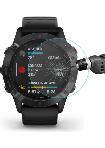 Hat Prınce 0.2mm 9h 2.15D Temperli Cam Ekran Koruyucu Garmin Fenix 6/6 Pro/6 Sapphire 47MM Için (Yurt Dışından) indirimleri