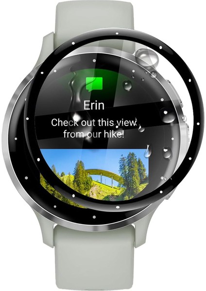 Garmin Venu 3s Çizilmez 3D Pet Film Siyah Kenarlı Saat Ekran Koruyucu (Yurt Dışından)