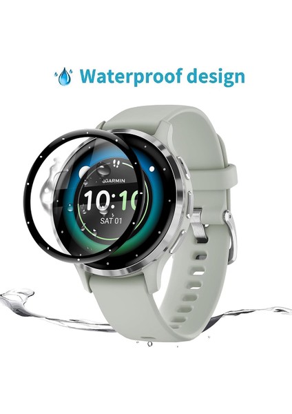 Garmin Venu 3s Çizilmez 3D Pet Film Siyah Kenarlı Saat Ekran Koruyucu (Yurt Dışından) modelleri