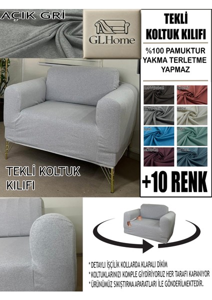 %100 Pamuk Fransız Kumaş Tekli Komple Giydirme Tekli & Berjer , Bohem, Porto, Vb Model Koltuk Kılıfı