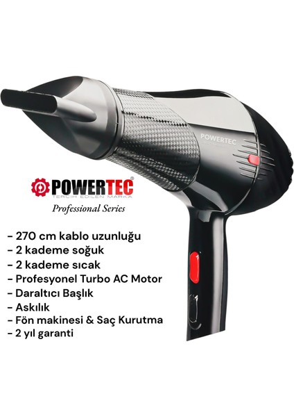 TR-701 Saç Kurutma Makinesi - Siyah