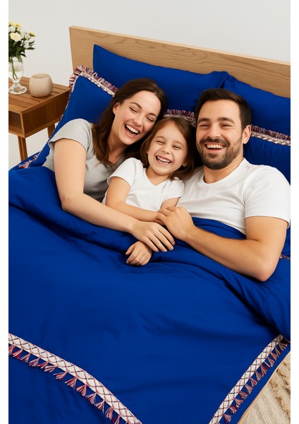 Antıbes Özel Tasarım Nevresim Takımı Çift Kişilik Saks Mavi fiyatları