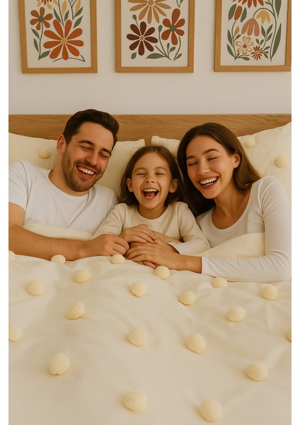 Courchevel Özel Tasarım Nevresim Takımı Çift Kişilik Ekru