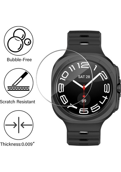 Samsung Galaxy Watch Ultra 47MM Temperli Cam Ekran Koruyucu Çizilmez Saat Filmi Için 3 Adet (Yurt Dışından) modelleri