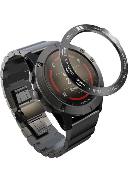 Garmin Fenix 5x/5x Plus - Siyah/beyaz Için Paslanmaz Çelik Saat Çerçevesi (Tip B) (Yurt Dışından)