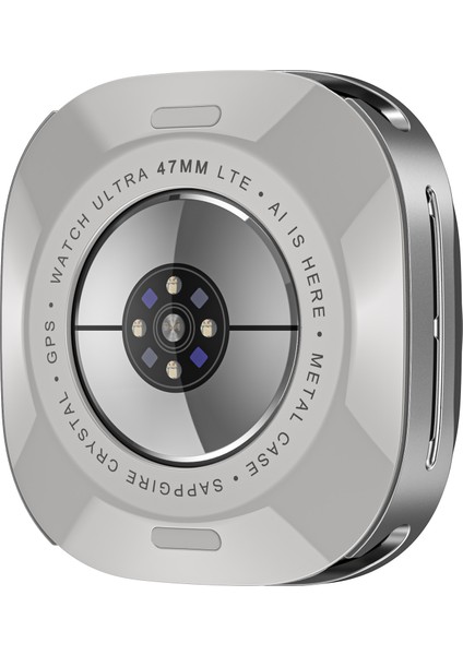 Samsung Galaxy Watch Ultra 47MM Saat Kılıfı Alüminyum Alaşım + Pc Koruyucu Kapak - Gri + Turuncu (Yurt Dışından) modelleri