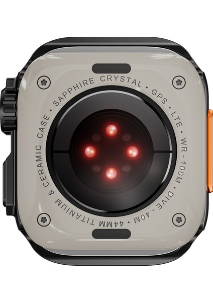 Apple Watch Se (2023)/SE (2022)/SE/6/5/4 44 mm - Ultra 49 mm Transfer Kapağı Için Metal Kasa - Siyah (Yurt Dışından) modelleri