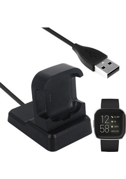 Fitbit Versa 2 Akıllı Saat Için Manyetik USB Kablo Şarj Istasyonu (Yurt Dışından)