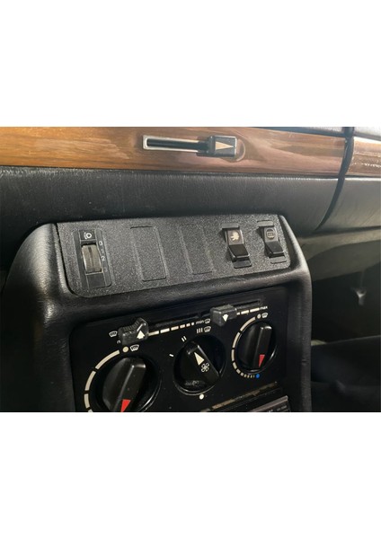 Mercedes Benz W123 Orta Konsol Anahtar Paneli - Abs Plastik Siyah Renk (1976-1985 Uyumlu)