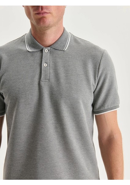 Lc Waıkıkı Gri Polo Yaka Kısa Kollu Erkek Tişört modelleri