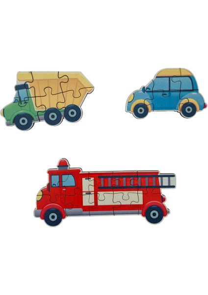 Araçlar Vehicles / 13 Adet Puzzle Yapboz Puzzle / 82 Parça Okul Öncesi Zeka Geliştirici Oyuncak fiyatları