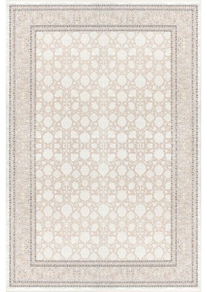 Rönesans 76208 075 Bej Krem Viskon Akrilik Salon Oturma Yatak Odası Halısı