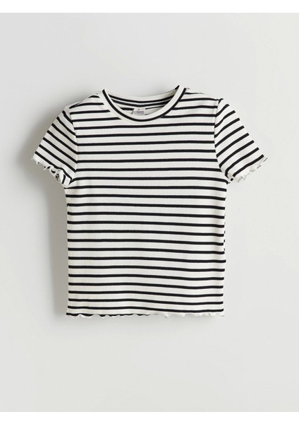 Lcw Kids Siyah Bisiklet Yaka Kız Çocuk Crop Tişört 2'li fiyatları