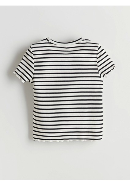 Lcw Kids Siyah Bisiklet Yaka Kız Çocuk Crop Tişört 2'li fırsatları