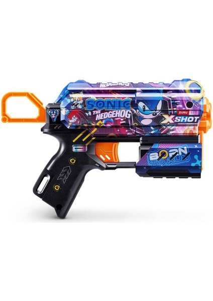 X-Shot Skins Flux Sonic The Hedgehog 8 Mermili Sünger Dart Atan Silah 21 cm 57952 Super Speed modelleri