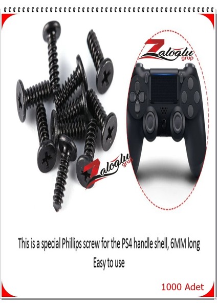 Ps4 Playstation Dualshock Kol Kasa Vidası V1 ve V2 Kollara Uygundur 10 Adet fırsatları