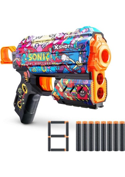 X-Shot Skins Flux Sonic The Hedgehog 8 Mermili Sünger Dart Atan Silah 21 cm 57952 Robotnık fiyatları