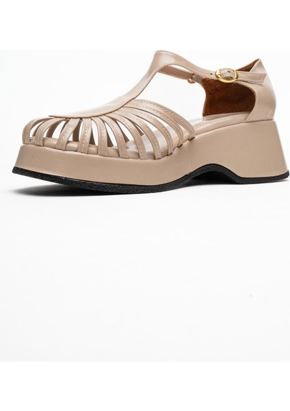 Anıel Bej Kadın Dolgu Topuklu Sandalet fırsatları