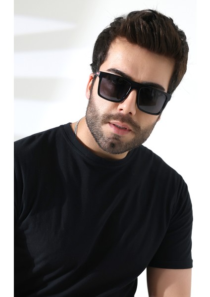 Erkek Kare Aksesuarlı Polarize Güneş Gözlüğü 23061 C2 P modelleri