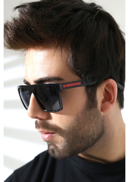 Erkek Kare Aksesuarlı Polarize Güneş Gözlüğü 23061 C2 P fırsatları