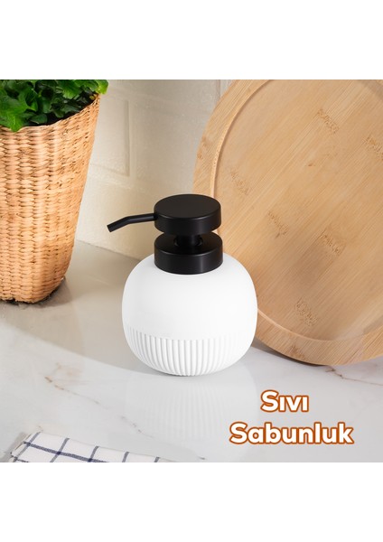 3119 Banyo ve Mutfak Sıvı Sabunluk 450ML Beyaz