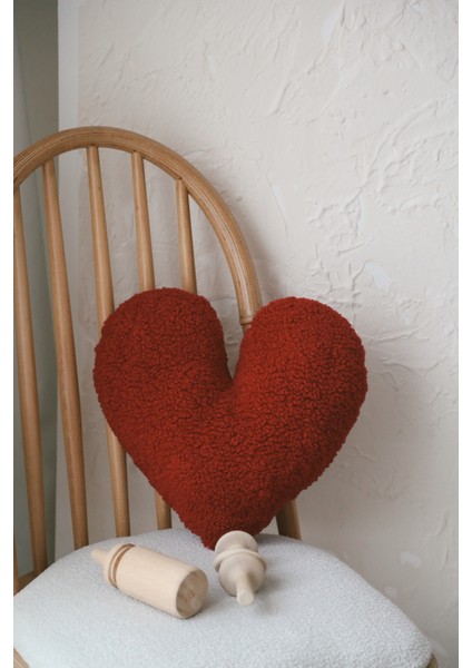 Teddy Kırmızı Kalp Yastık