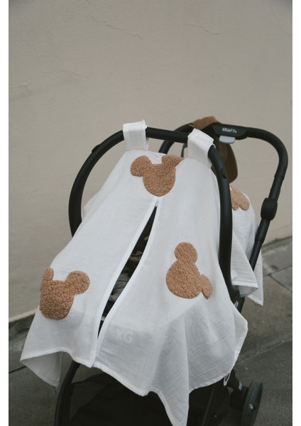 Teddy Souris Fermuarlı 2 Kat Müslin Puset Örtüsü fırsatları