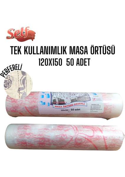 Tek Kullanı mlık Masa Örtüsü Su Geçirmez 120X150 1 Koli 12 Rulo x 50 Adet fiyatları