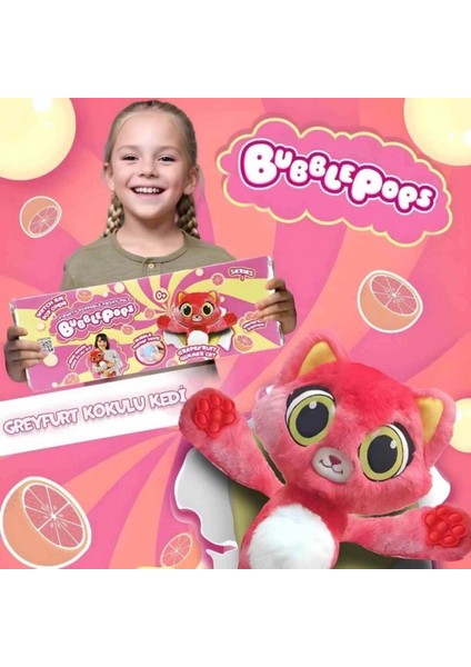 Bubble Pops Kokulu Peluş S1 S00012004 Greyfurt Kokulu Kedi