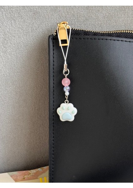 Pati Telefon Charm, Pati Renkli Telefon Süsü, Mavi/pembe/kahve Kedi Telefon Charm