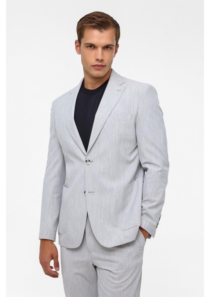 Gri Slim Fit Desenli Mono Yaka 6 Drop Spor Takım Elbise modelleri