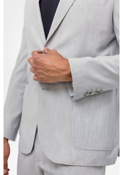 Gri Slim Fit Desenli Mono Yaka 6 Drop Spor Takım Elbise indirimleri