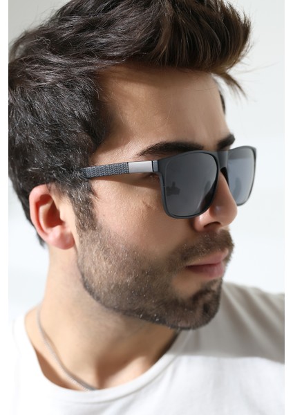 Erkek Kare Aksesuarlı Polarize Mat Güneş Gözlüğü 23062 C2 modelleri