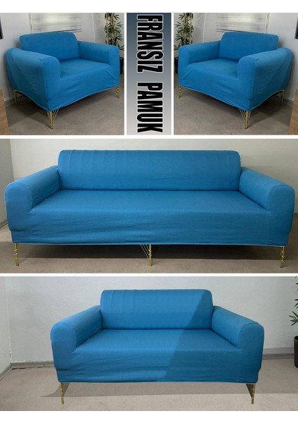 %100 Pamuk Fransız Kumaş 3+2+1+1 Komple Giydirme Kanepe&çekyat, Bohem, Vb. Model Koltuk Kılıfı fırsatları