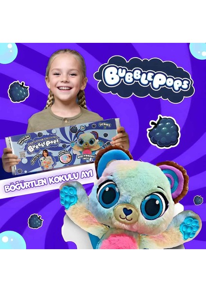 Bubble Pops Kokulu Peluş S1 S00012004 Böğürtlen Kokulu Ayı